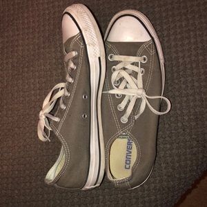 Grey and white converse